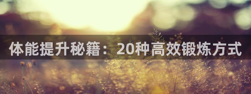 xc体育：体能提升秘籍：20种高效锻炼方式