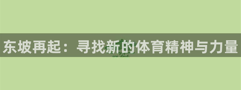 xc体育：东坡再起：寻找新的体育精神与力量